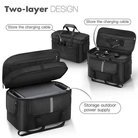 Дорожная сумка для портативной электростанции DJI Power 1000, сверхмощный водонепроницаемый чехол с защитой от падения и плечевым ремнем для управления кабелем