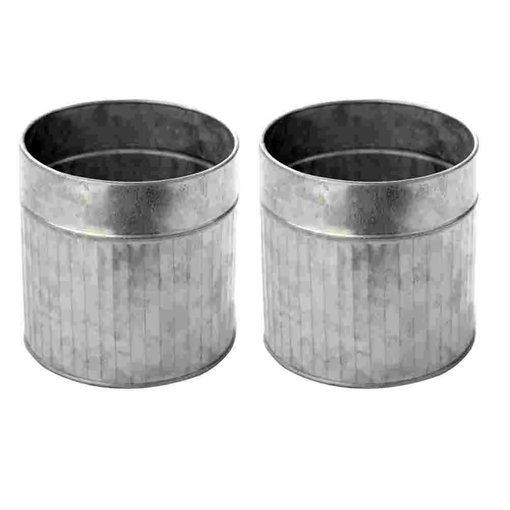 

Vase Metal Flower Farmhouse Rustic Planter Jug Can Vases Vintage Pot Decorative Shabby Chic Buckets Metallic Galvanized Retro