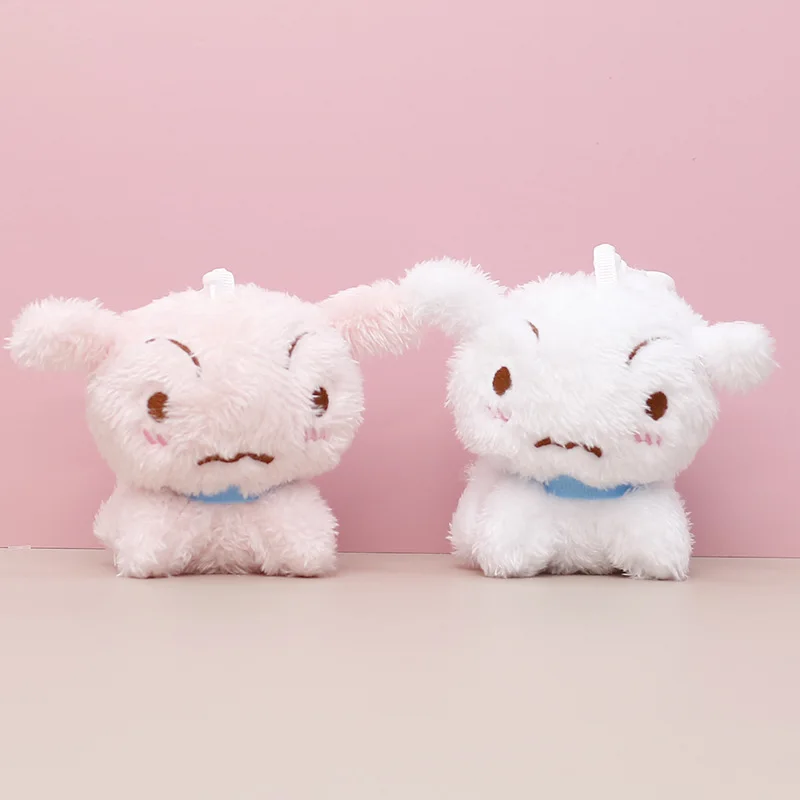 

11 см Crayon Shin-chan маленькая белая собака мультфильм плюшевая игрушка кукла Модный Аниме мультфильм брелок мягкие игрушки сумка Подвеска подар...