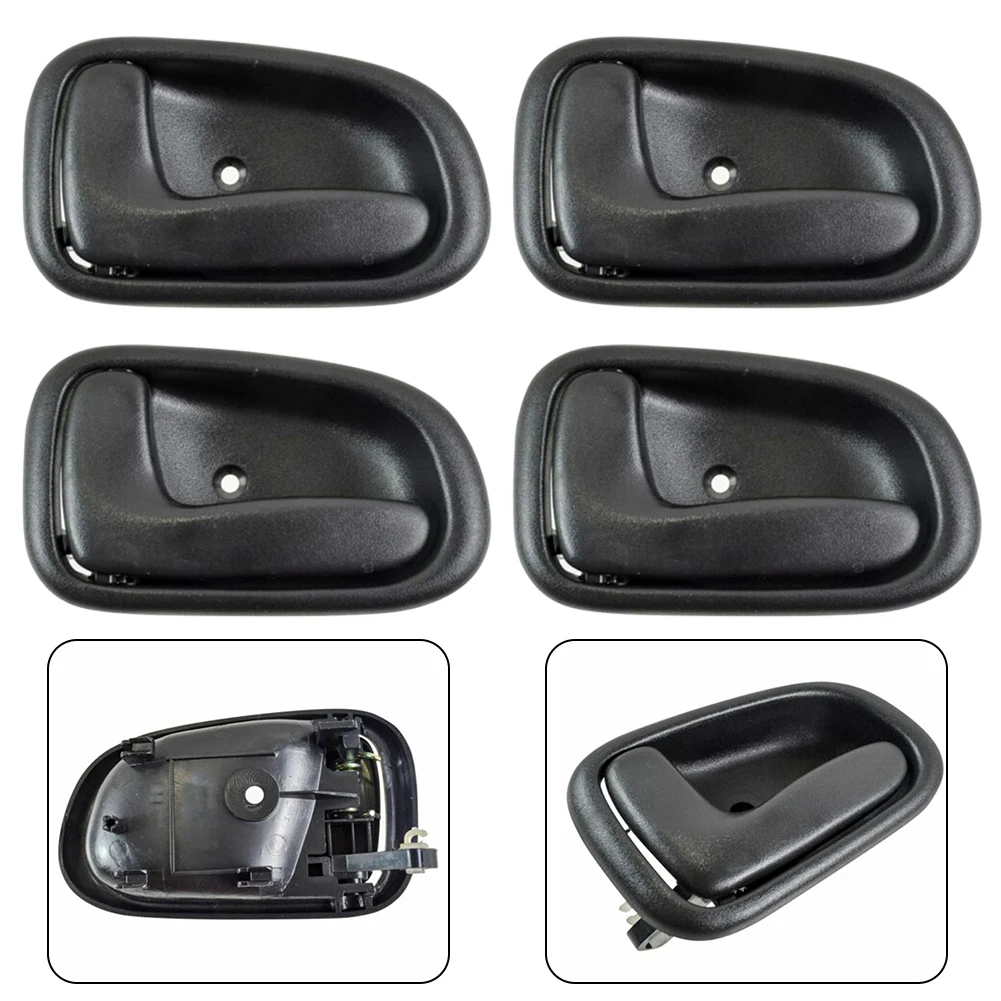 

4pcs Interior Inner Inside Door Handle Black 69205-12120-30/69206 For Geo Prizm Driver & Passenger Side Interior Door Handle Set