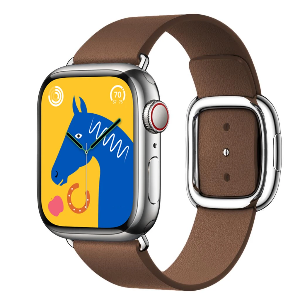 modern buckle strap For Apple Watch band 49mm/45mm/41mm/44mm/40mm 42 38Leather bracelet iwatch serie 5 4 3 6 SE 7 8 Ultra strap