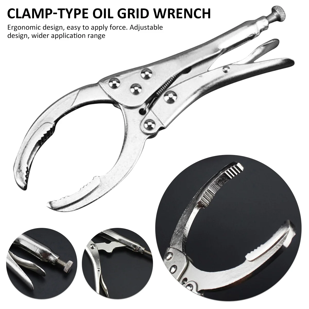 

Clamp Filter Wrench Oil Grid Wrench 9.5In Oil Change Filter Wrench High Quality Durable Useful Tools Oil Filter Disassembly Tool