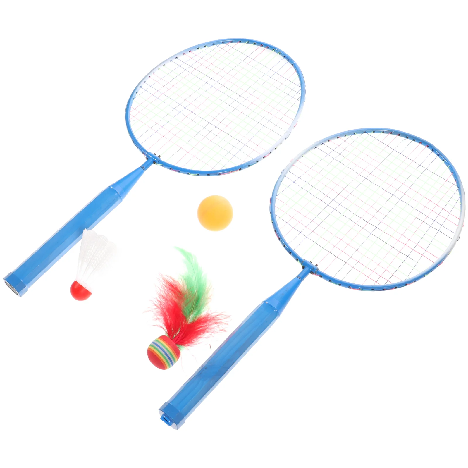 

Childrens Badminton Racket Set, Parent- Child Sports Badminton Game Toys for Beginners Child Indoor Outdoor Sports Games ( )