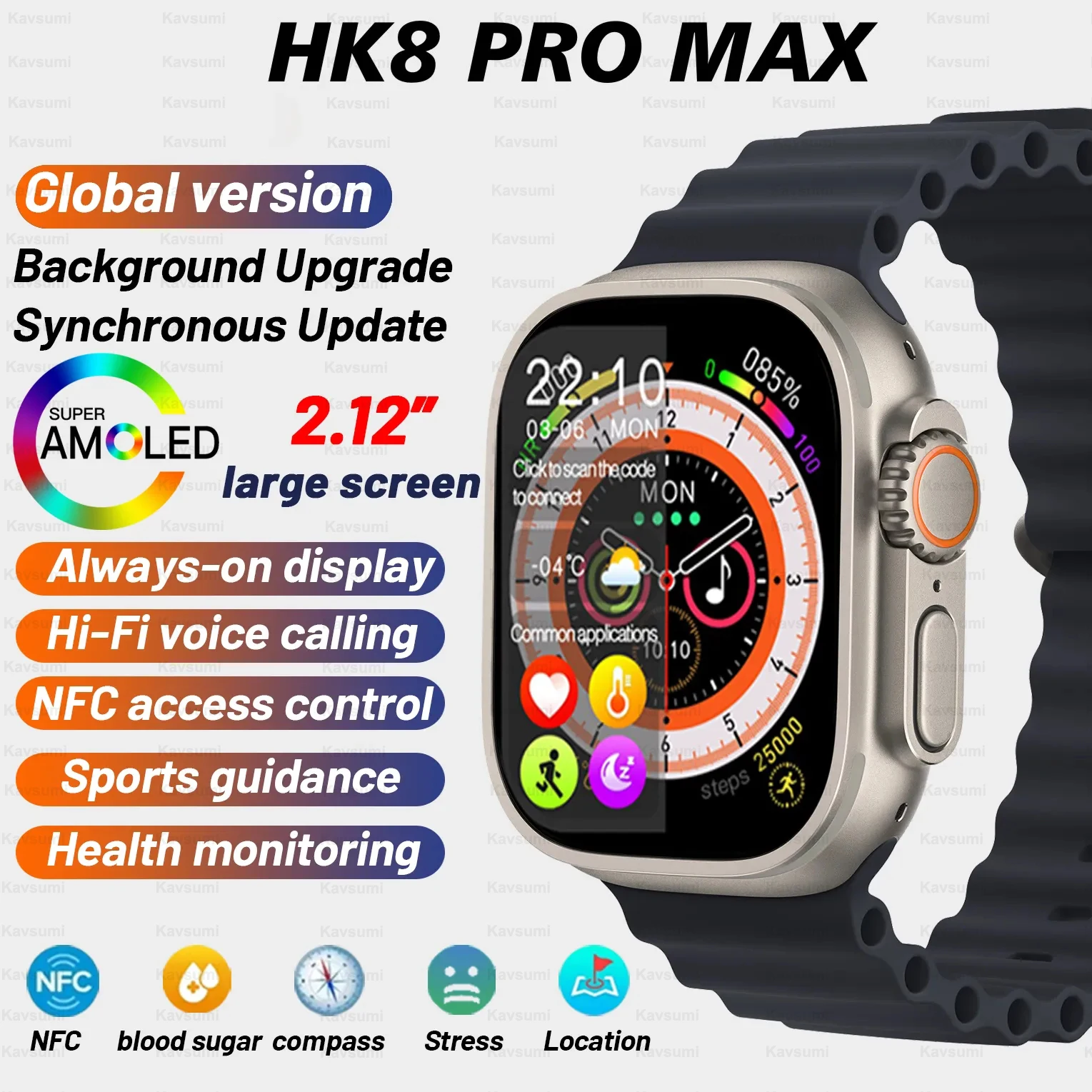 

Best selling 2023 HK8 PRO MAX ultra Smart Watch for Men Women ，Sport electronic watch have Waterproof and GPS ，free shipping