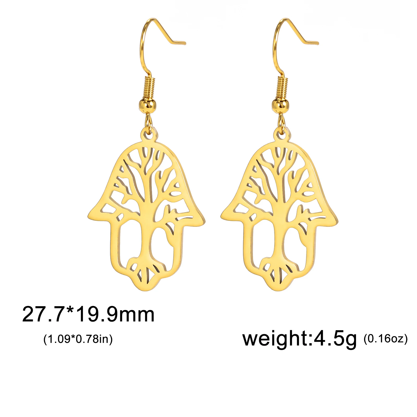 Винтажные серьги Likgreat из нержавеющей стали с дизайном Древо жизни для женщин