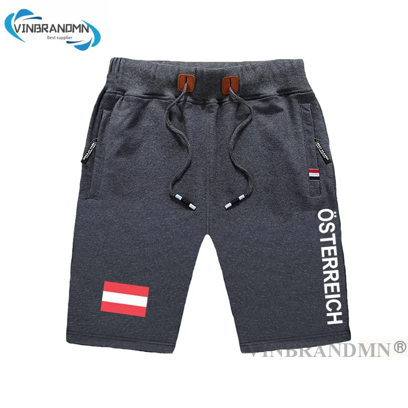 

Austria Mens Shorts Beach Newest Men's Board Shorts Country Flag Clothing Zipper Pocket Bodybuilding 100% Cotton Austrian AT AUT