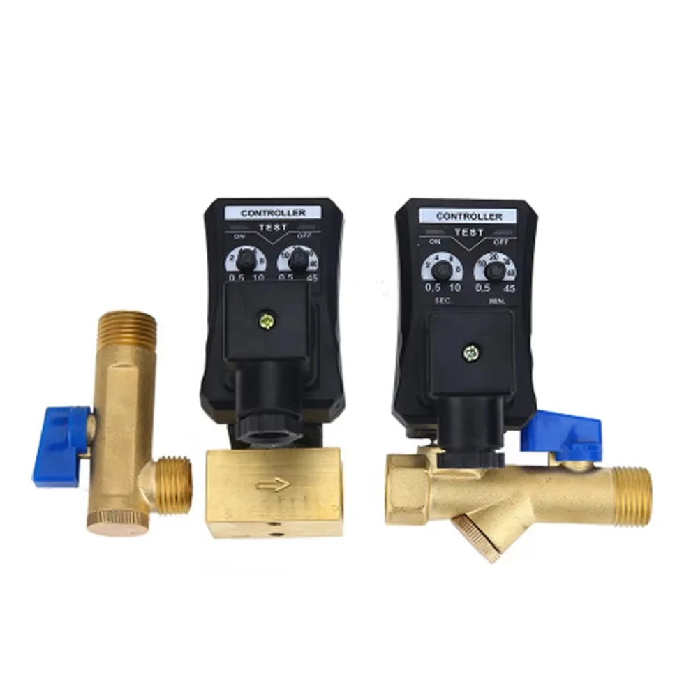 

1/2 "DN15 Автоматический электронный слив OPT-A 12 В/24 В постоянного тока 110 В/220 В переменного тока Электронный таймер Сливной клапан резервуара для сжатого газа OPT-B