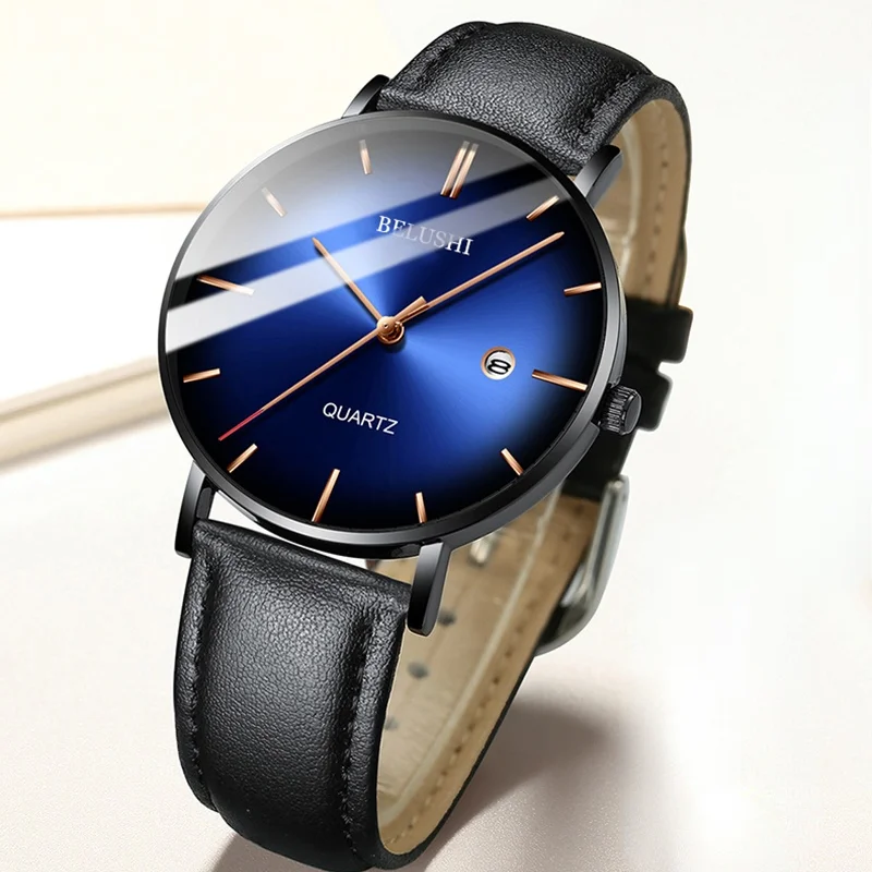 

Часы наручные мужские в минималистском стиле, брендовые водонепроницаемые ультратонкие деловые, 2022