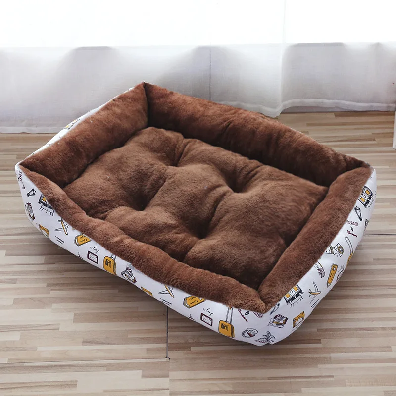 

Velvet pet bed comfortable sleeping mat dog beds for large dogs puppy Chiens Animals dog kennel warm soft cat bed pet supplies