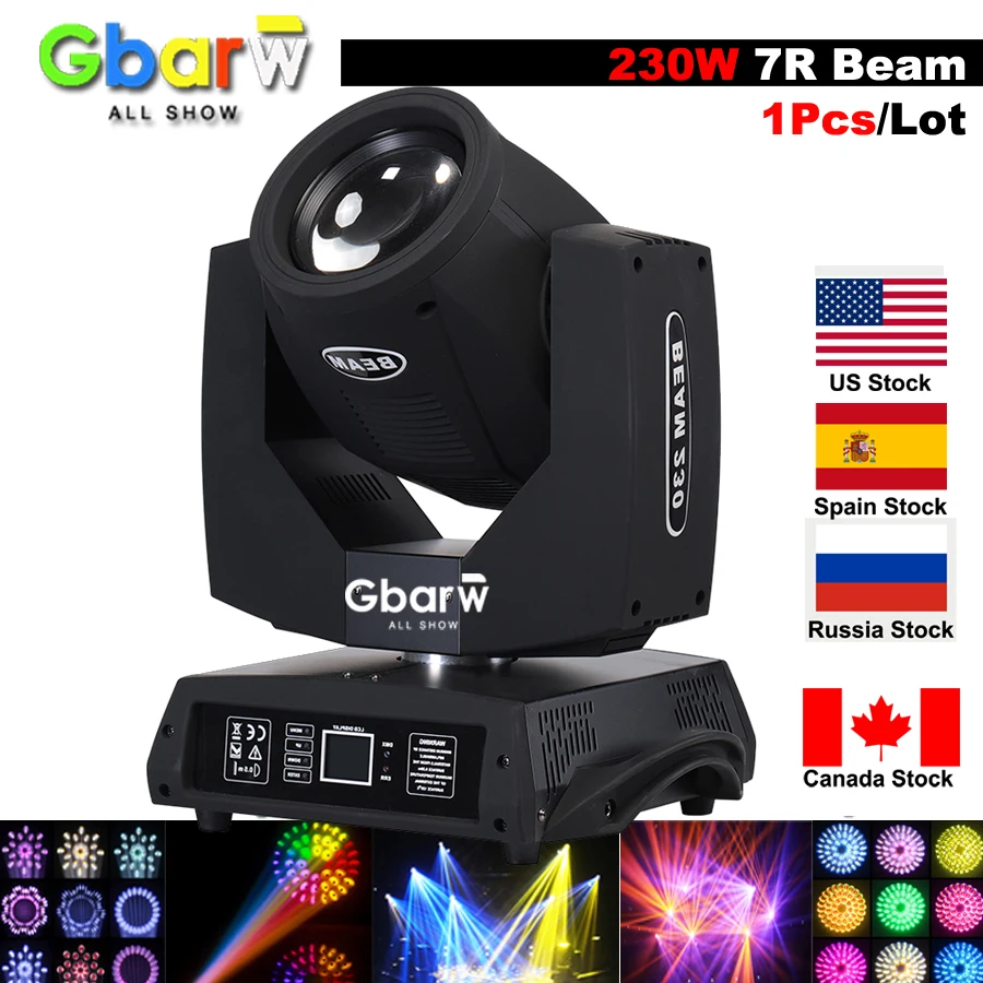 

No Tax 1 pcs Beam 7R 230W Moving Head Lighting With Flight Case Lyre DXM DJ Disco Party Bar Club Stage Lighting Equipment