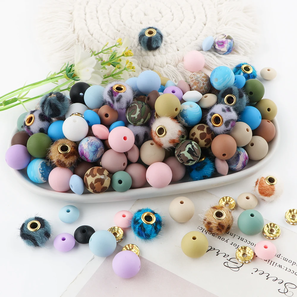 50 шт./набор круглые бусины в форме шариков