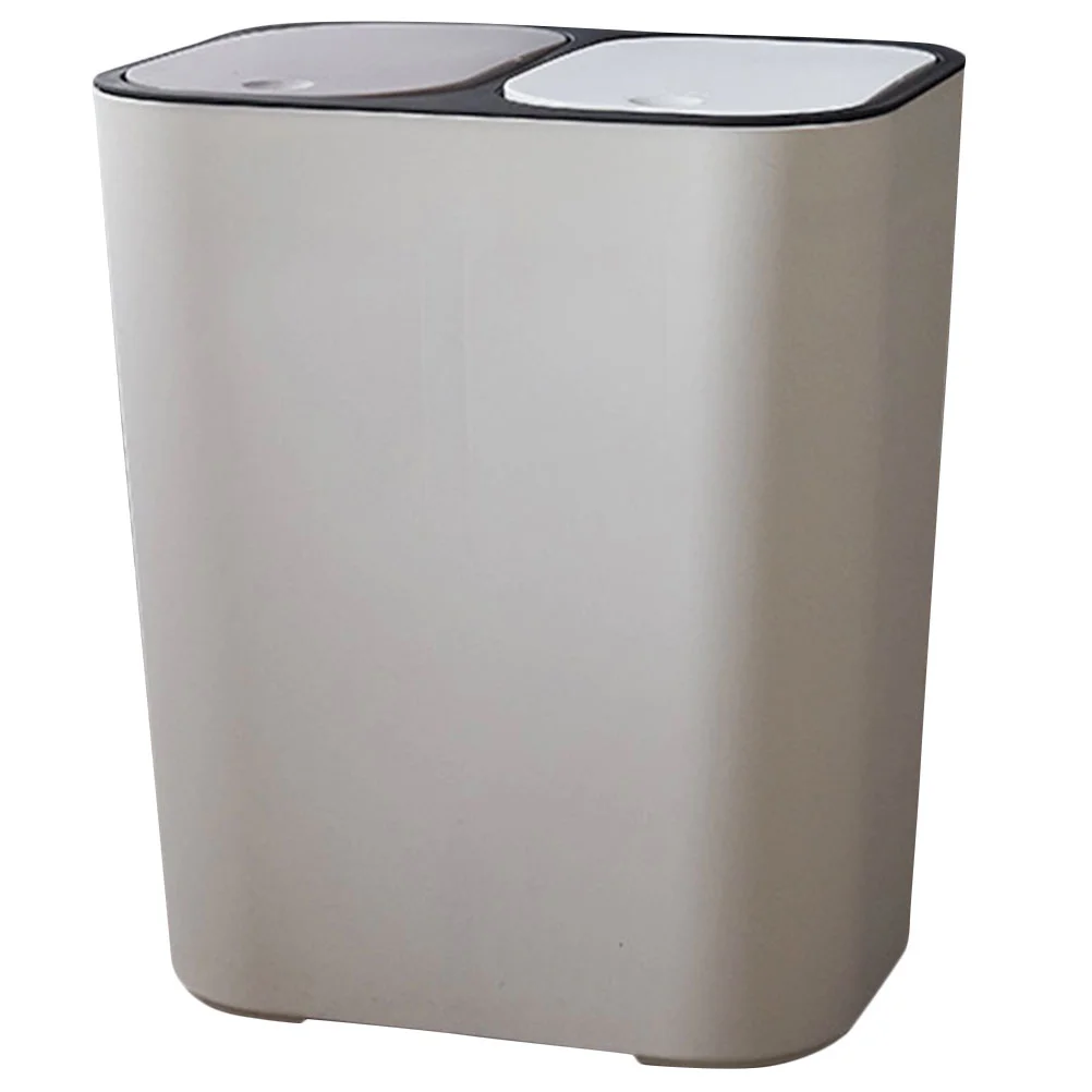 

Trash Can Trash Barrel Dual Compartment Garbage Can Trash Bin for Kitchen Office