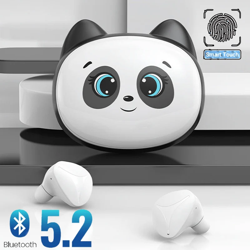 

Симпатичные Мультяшные беспроводные наушники Bluetooth 5,2, наушники, стереонаушники, спортивные водонепроницаемые наушники, сенсорные наушник...