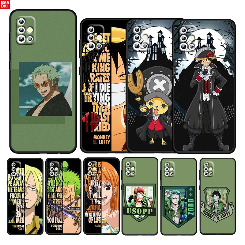 

Cartoon ONE PIECE Luffy For Samsung Galaxy A52S A72 A71 A52 A51 A12 A32 A21S 4G 5G Fundas Soft Black Phone Case Cover Capa Coque