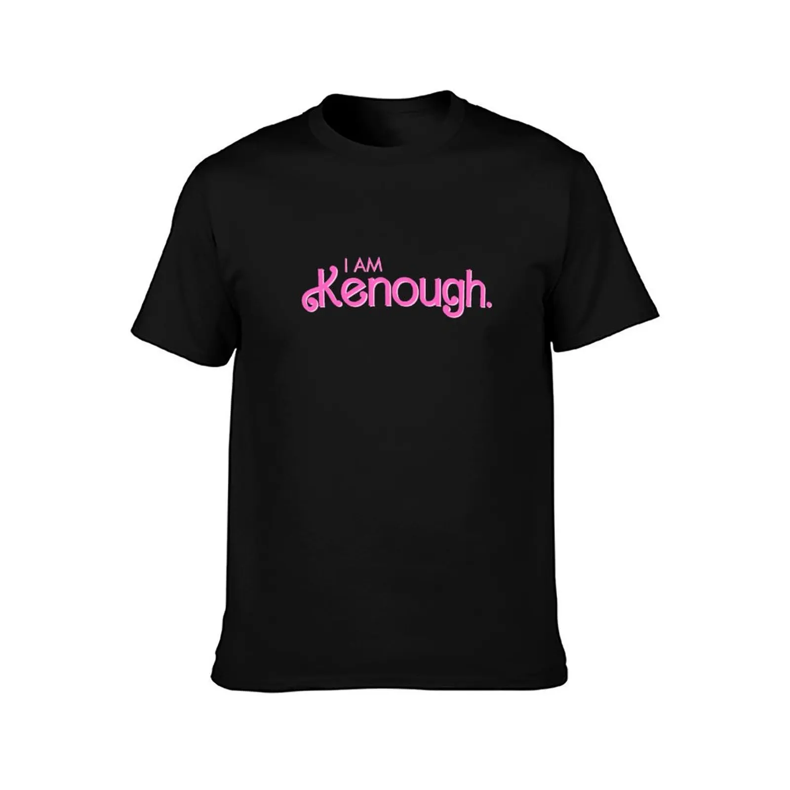Фото Футболка I am KENOUGH, черная хлопковая футболка, однотонная, для мужчин, в упаковке, персонализированная, мужская футболка G-man, футболка для мужчин. №2