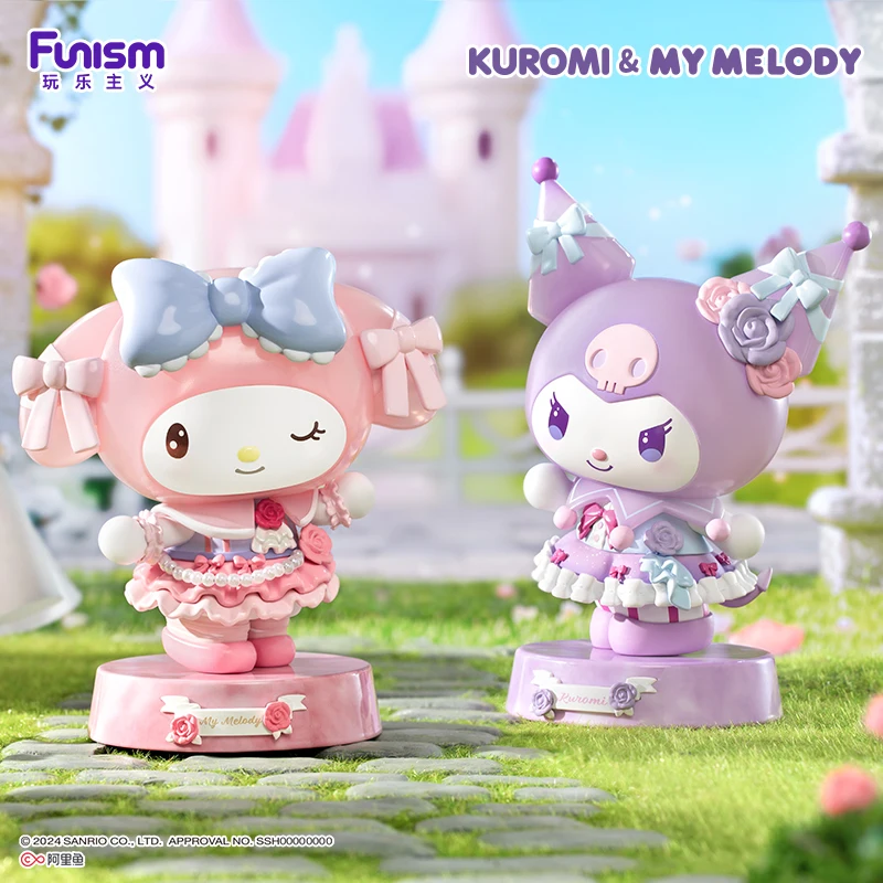 Фото Новая Kawaii Sanrio Kuromi My Meldoy, ПВХ, аниме, фигурка, игрушки, серия для девочек, мультяшная модель ручной работы, декор для кукольной комнаты, подарки для девочек №5