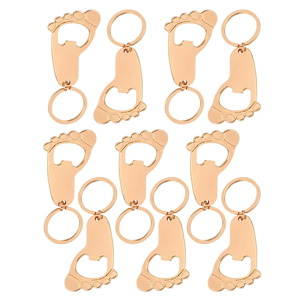 

Baby Opener Shower Bottle Keychain Partyfootprint Favor Guest Prizes Foot Gifts Gift Return Wedding Birthday Shape Key Tag Beer