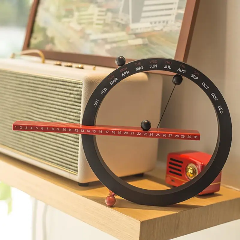 

Календарь в скандинавском стиле с вечным столом, календарь вручную меняет дату месяц и период через 3 небольших шара, домашний декор