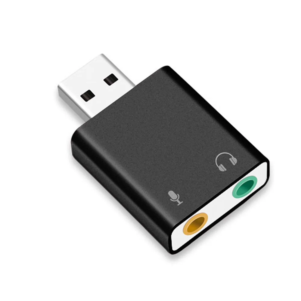 Внешняя звуковая карта USB с разъемом 3 5 мм переходник для наушников микрофон