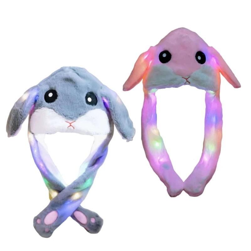 

Led Rabbit Hat Jumping Hat Luminous Plush Moving Rabbit Ears Hat