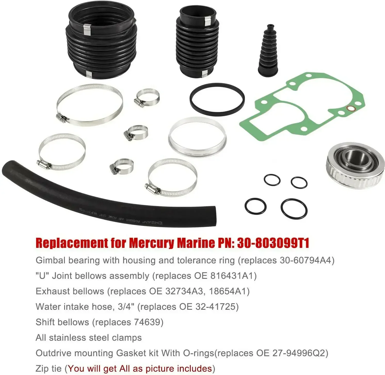 Chuang Qian для Alpha One Gen 2 ремонтный комплект сильфонного транцевого уплотнения с