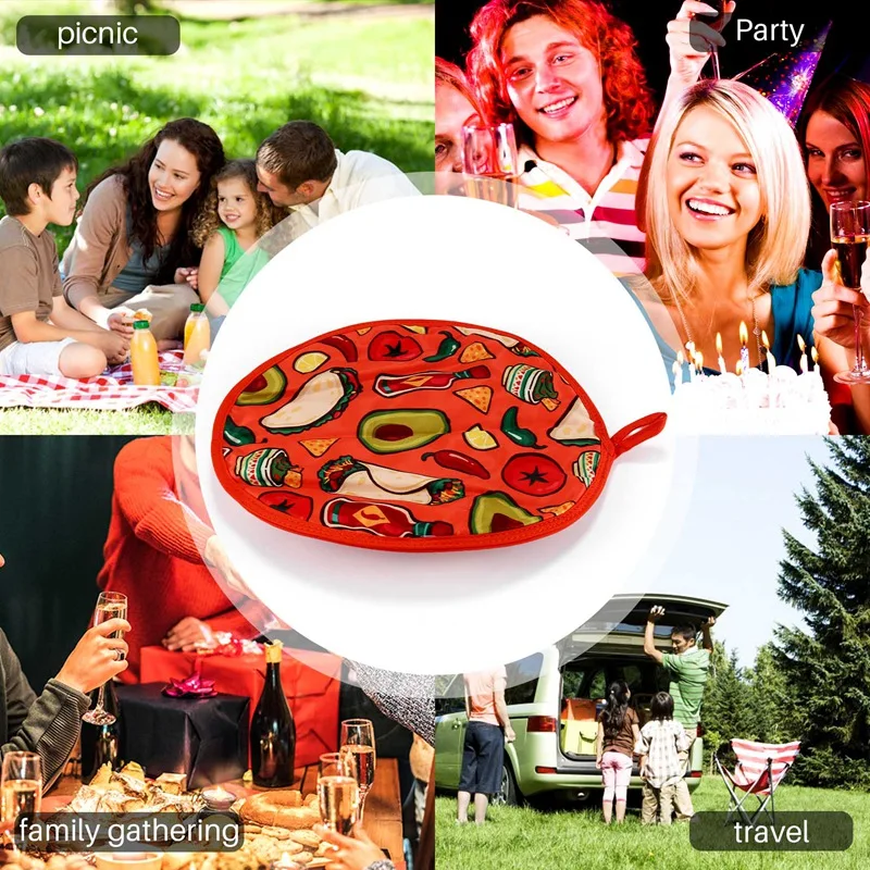 12-дюймовая тканевая сумка для буррито портативная грелка тортильи домашняя