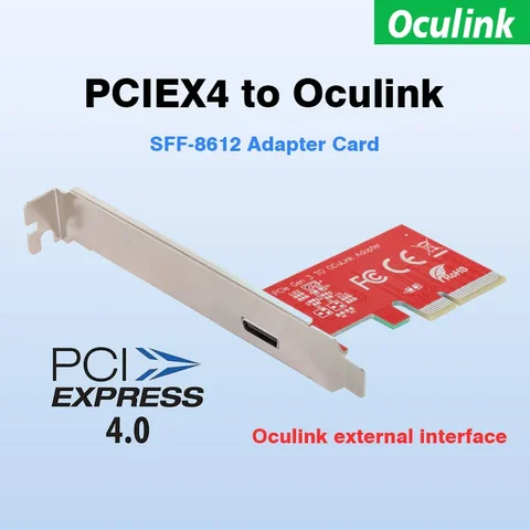 PCIE внешняя Oculink SFF-8612 To PCI-E 3,0 X4 адаптер карты внешний PCIe Gen3 X4 для Oculink адаптер для U.2 NVMe SSD