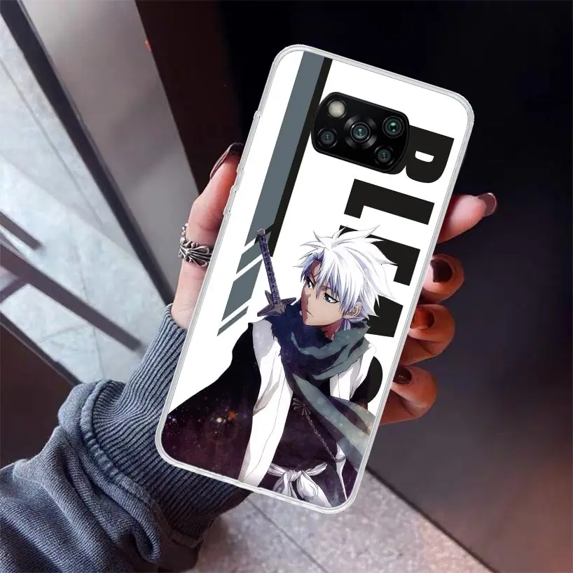 Anime Bleach Ichigo Kenpachi Phone Case for Xiaomi Poco X6 X5 X4 X3 Nfc F6 F5 Pro F4 Gt F3 F2 F1 M5S M4 M3 5G Soft Cover Print F