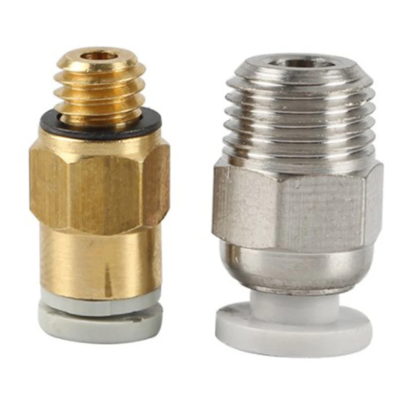 

Пневматические соединители Creality 3D для 3D-принтера, большой размер, серебро и маленькое золото, прямые, детали для экструдера