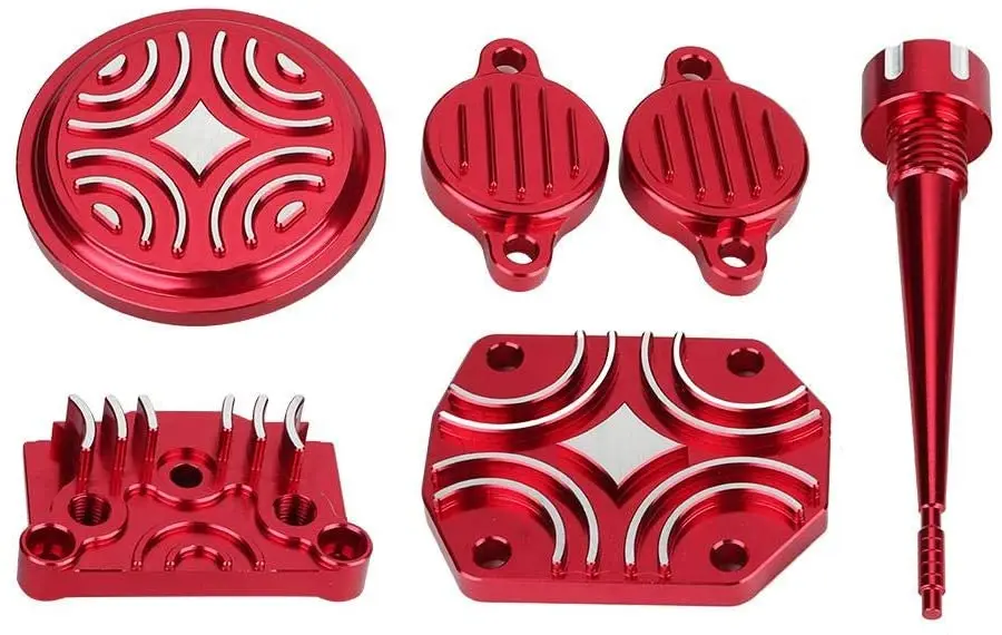 

Engine Dress Up Kit, Aluminum Engine Dress Up Cover Kit Parts Fit For Lifan 110cc 125cc Pit Dirt Bike Red