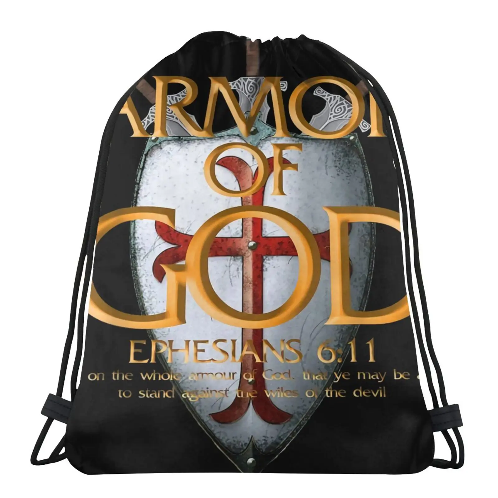

Armor Of God Ephesians Bible Verse Bag Bag Woman Fabric Bag Anime Bag Men's Backpack Christmas Sack Sport Shoe Bag Ball Pocket