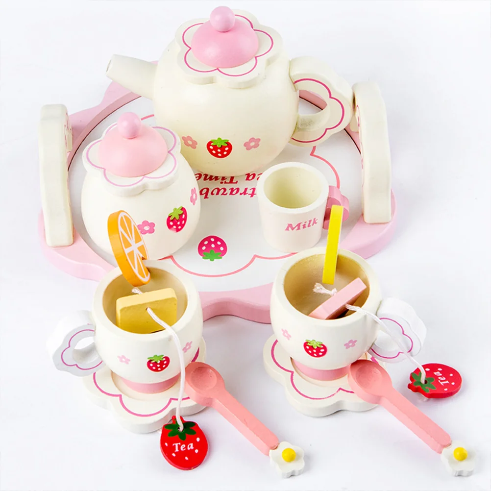 

Tea Setgirls Kids Little Party Play Porcelain Pretend Kitchen Just Wooden Toddlertiny Sets Accessoriestoys Homeminiature Teapot