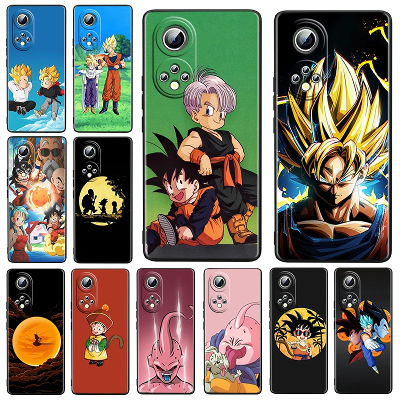 

Dragon Ball Son Goku Boy For Honor 60 50 30 20 20S Pro Plus 5G Magic3 Play5 5T Lite Soft Silicone Black Phone Case Fundas Cover