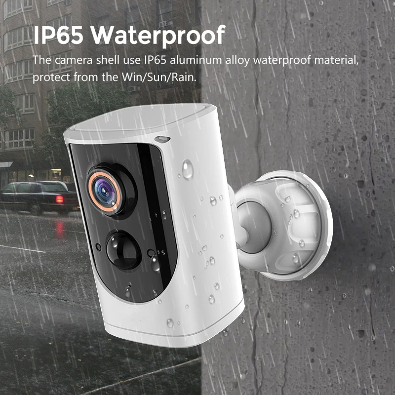 

IP Camera Solar Panel Security Protection PIR 1080p HD 2Way Audio IP65 Waterproof Wifi Video Surveillance Battery Cam PASO