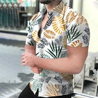 hawaiian landscape mens shirt printing fashion clothing outdoor short sleeve colorful lapel fashion the latest summer 2022