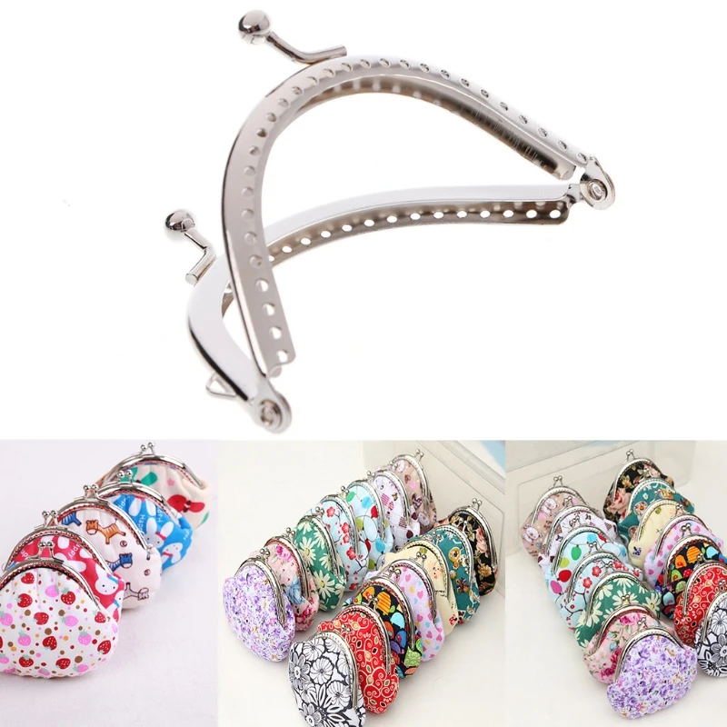 

1PC Metal Coin Purse Bag DIY Craft Frame Kiss Clasp Lock Accessories 8.5cm
