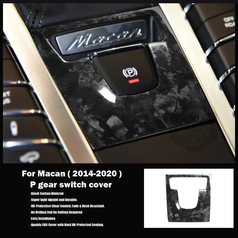 Забудьте обложку переключателя P-gear из углеродного волокна для салона автомобиля