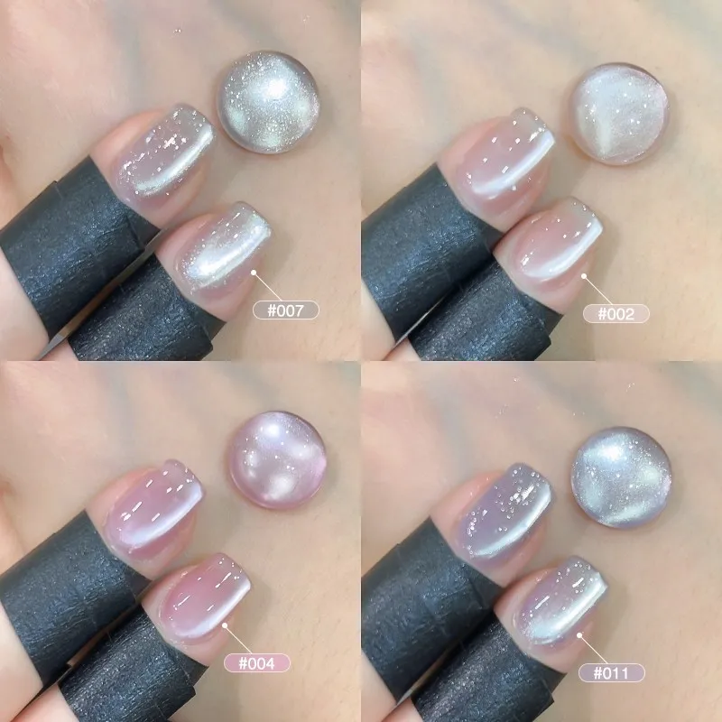 MUSELUOGE 12color Crystal Jelly Cat Eye Гель-лак для ногтей Ice Through Полуперманентный замачиваемый