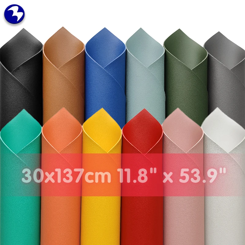 

1.7mm Thick Durable PU Leatherette Faux Leather Fabric Synthetic double sided leather sheets for crafts DIY Bag Sewing 30x137cm
