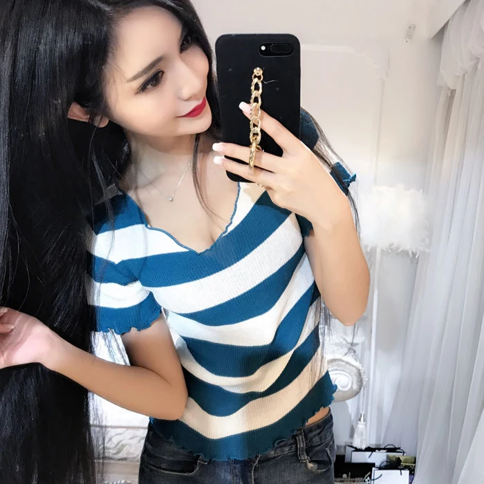 

Summer 2020 short sleeve t shirt Top Garment mint Women