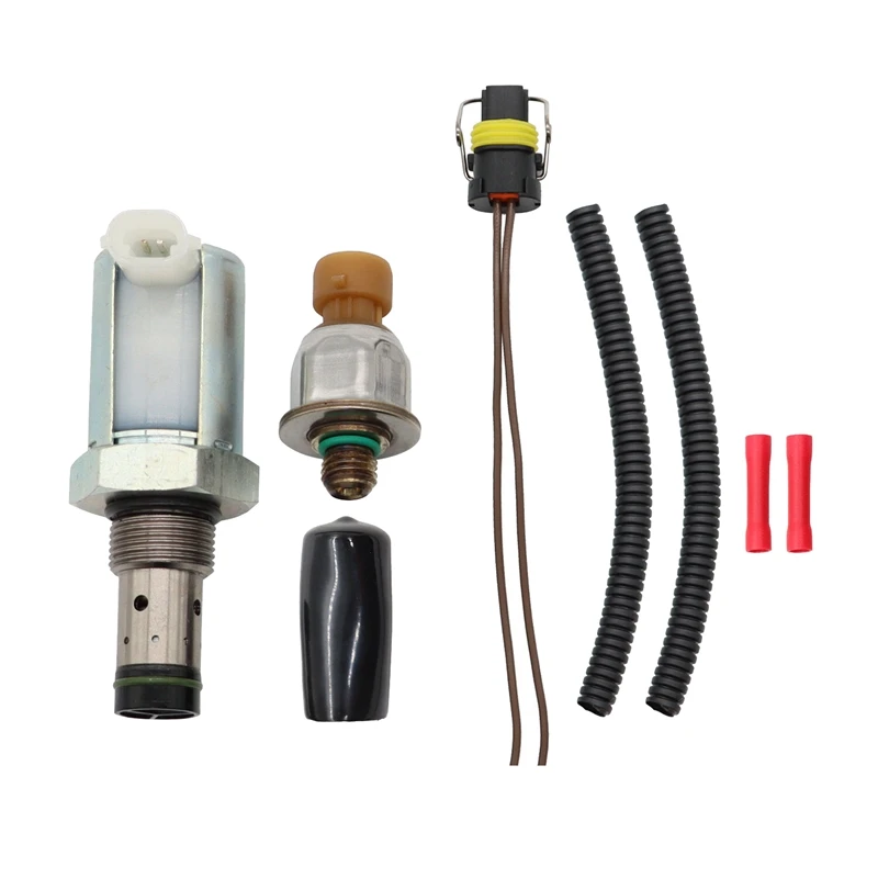 Fuel Injection Pressure Regulator Valve &amp Sensor IPR ICP 5C3Z-9C968-CA 3C3Z9C968AA Silver Metal For 03-10 Ford 6.0L