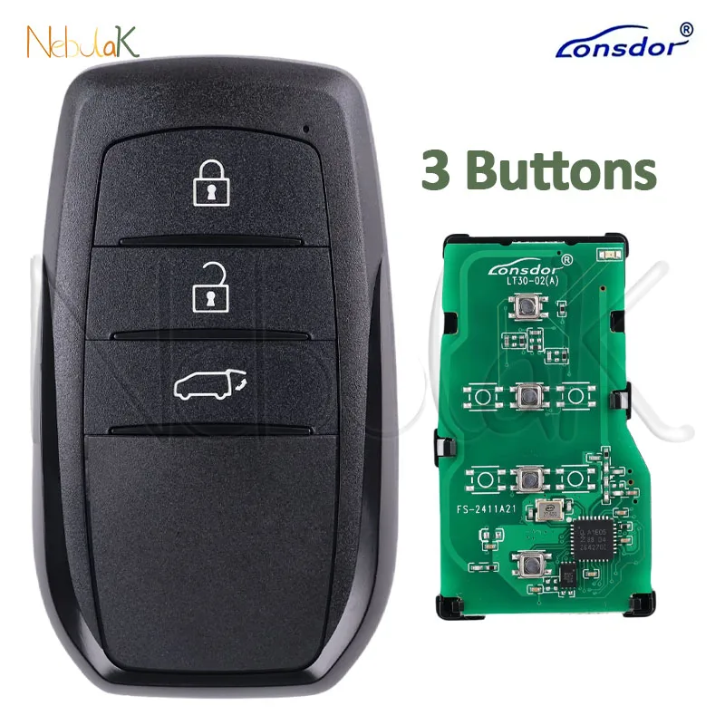 

Умный ключ дистанционного управления автомобиля Lonsdor LT30-02, печатная плата для Toyota Corolla Levin Camry Sienna, универсальный 4A, универсальный бесконтактный брелок серии LT30