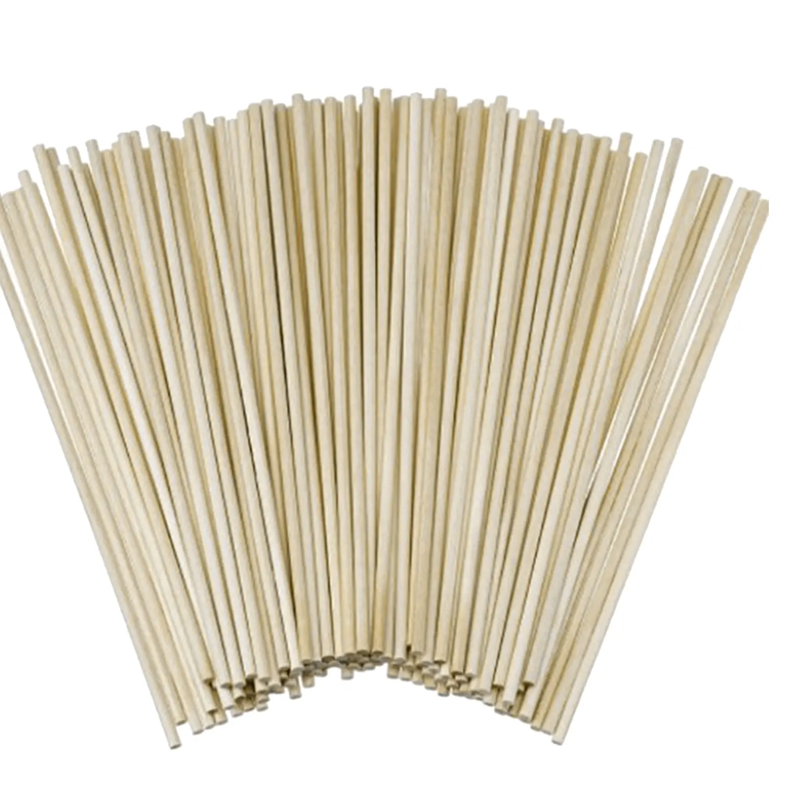

250pcs Sturdy For Crafts Home Wooden Stick Portable Easy Use Decoration DIY Gift Cake Free Cutting Dowel Rod Woodworking
