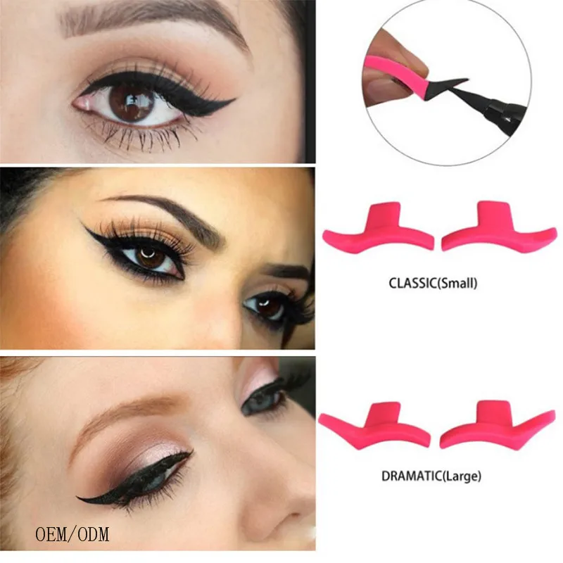 

1 Pair Cat Eyeliner Template Stencil Models Professional Makeup New Wing Style Kitten Large Size Cat Eye Winged Eyeliner Stamps