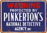 pinkertons detective agency tin sign art wall decorationiron painting