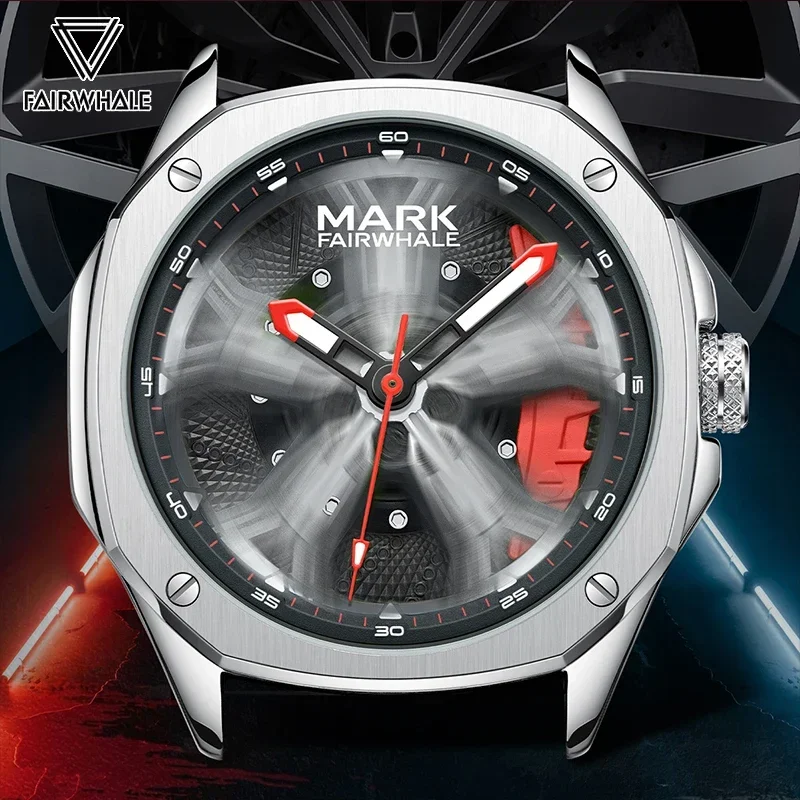 Mark Fairwhale 5060 модные мужские часы роскошные кварцевые наручные из нержавеющей