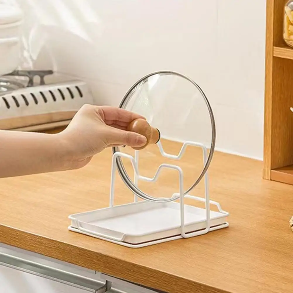 

Pan Lid Holder Great Iron Universal Shovel Spoon Rest Cutting Board Stand for Restaurant Pot Cover Rack Pan Cover Rack