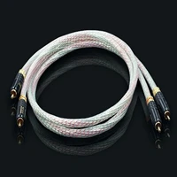 valhalla 8 core 16awg silver rca gold plated plug hifi audio cable for amplifier cd player