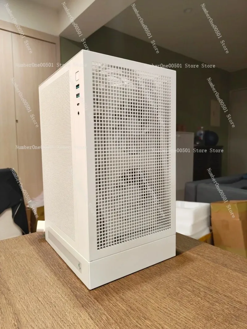 Фото Портативный корпус для ПК CH160 ITX с сетчатой передней панелью, портом Type-C, поддержкой блока питания ATX и длинных видеокарт №2