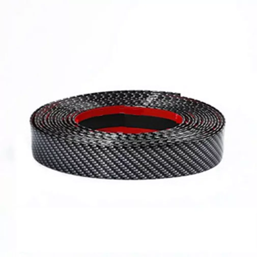 

Car Threshold Rubber Carbon Fiber Bumper Anti-Sticking Universal Modified Pedal Decoration Strip 1 Piece